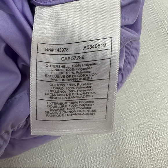 Puma Girls Youth size Small Purple Quilted Puffer Vest - Picture 9 of 10